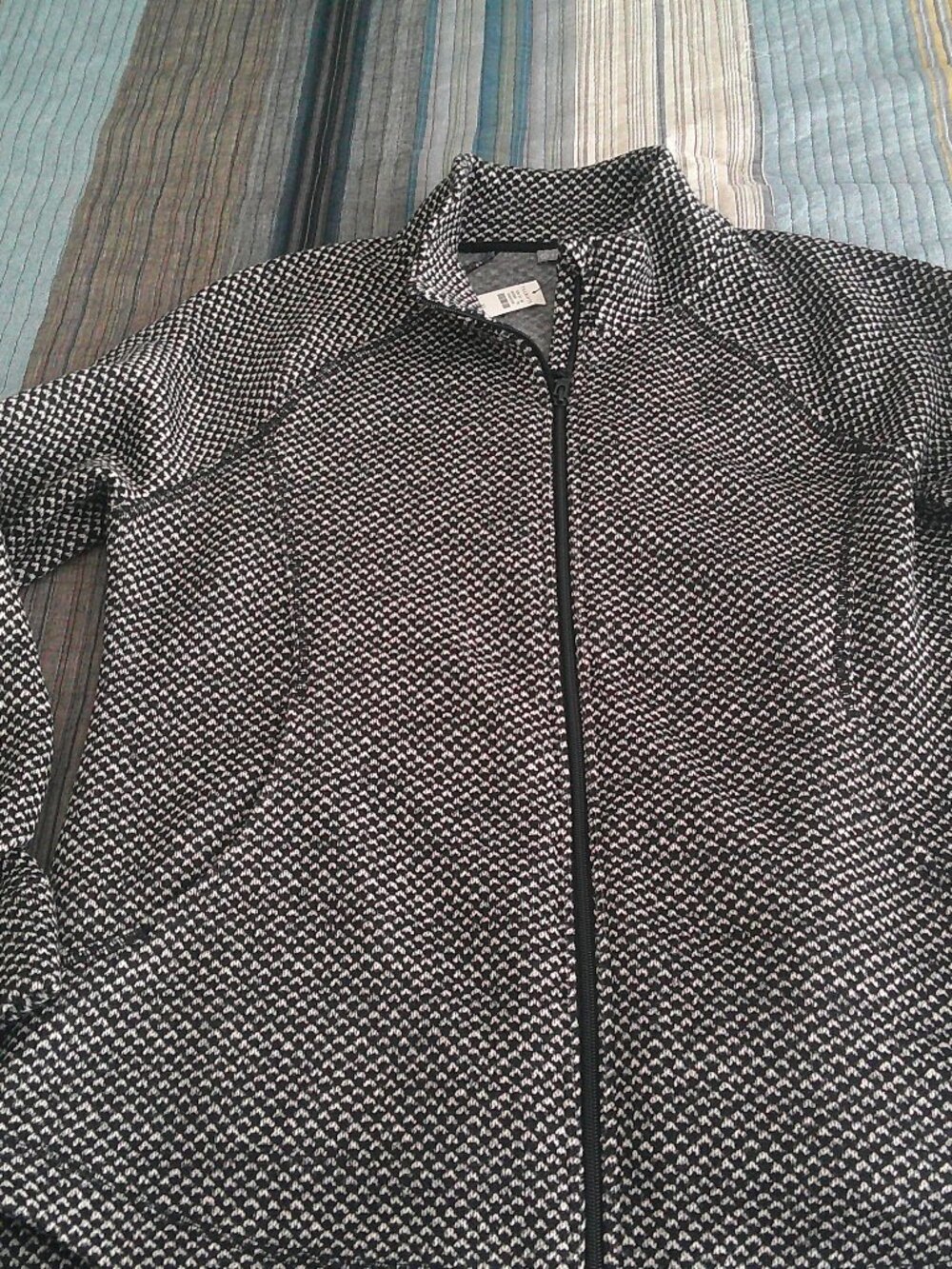 T by Talbots Tweed Zippered Knit jacket with pockets Size XL